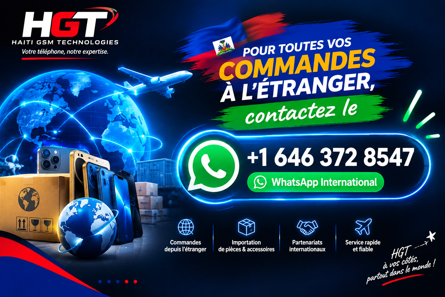 HGT commandes internationales